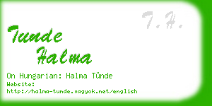tunde halma business card