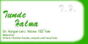 tunde halma business card